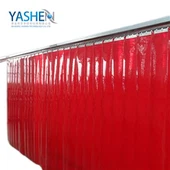 Rideaux à bandes de soudure en PVC lisse coloré anti-UV